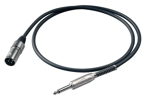Proel Bulk220LU10 Профессиональный микрофонный кабель 6.3 мм Jack <->XLR папа. Длина 10 м.