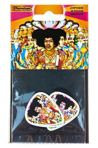 Dunlop JHP02M Jimi Hendrix Bold As Love Набор медиаторов (6 шт.). Средние.